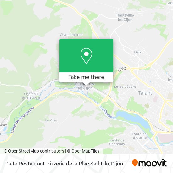 Mapa Cafe-Restaurant-Pizzeria de la Plac Sarl Lila