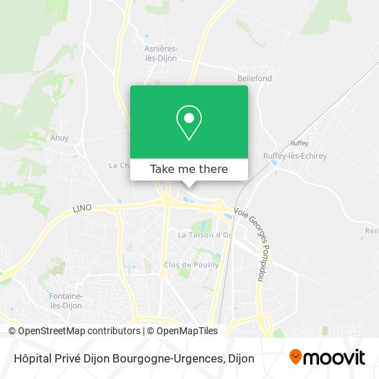 Hôpital Privé Dijon Bourgogne-Urgences map