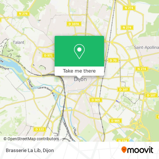 Mapa Brasserie La Lib