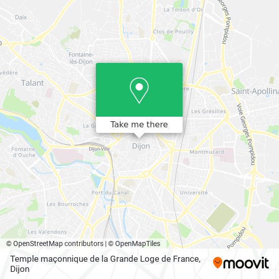 Mapa Temple maçonnique de la Grande Loge de France