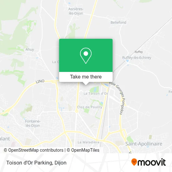 Parking Toison d'Or map
