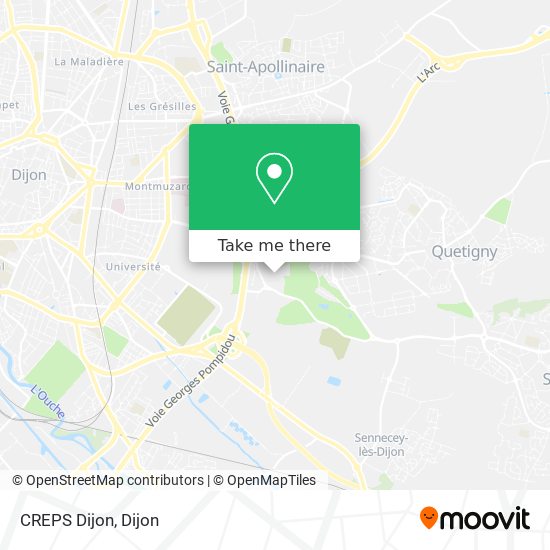 CREPS Dijon map