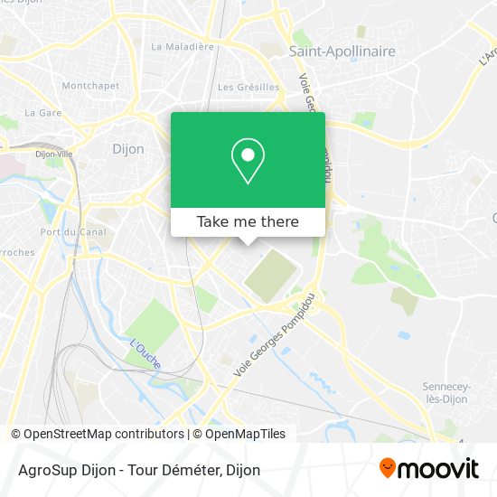 Mapa AgroSup Dijon - Tour Déméter