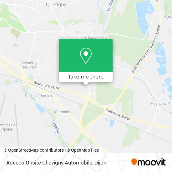 Adecco Onsite Chevigny Automobile map