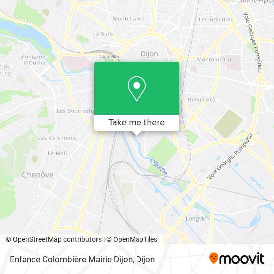 Enfance Colombière Mairie Dijon map