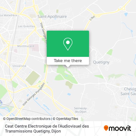 Ceat Centre Electronique de l'Audiovisuel des Transmissions Quetigny map