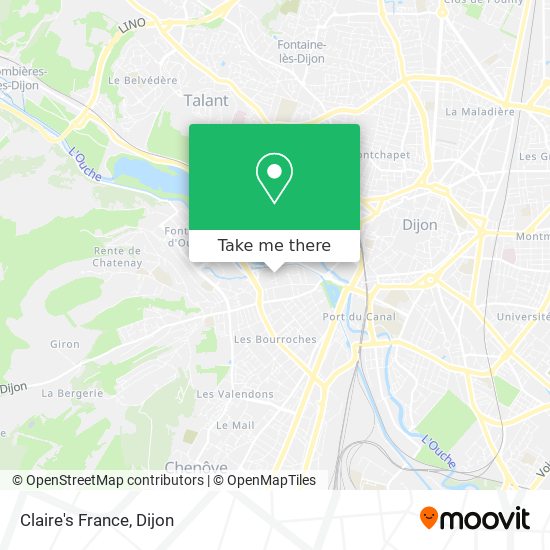 Claire's France map