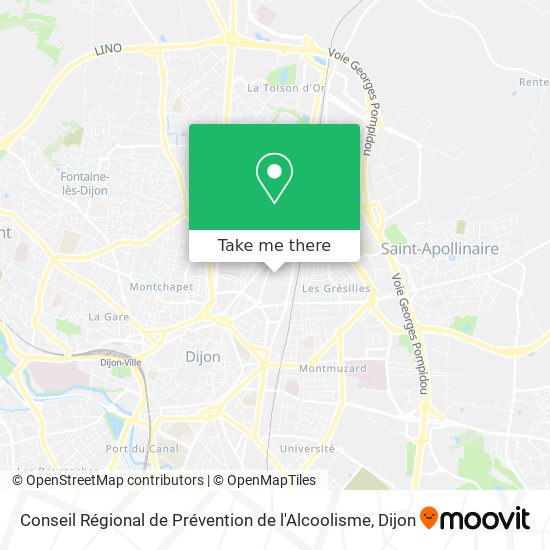 Conseil Régional de Prévention de l'Alcoolisme map