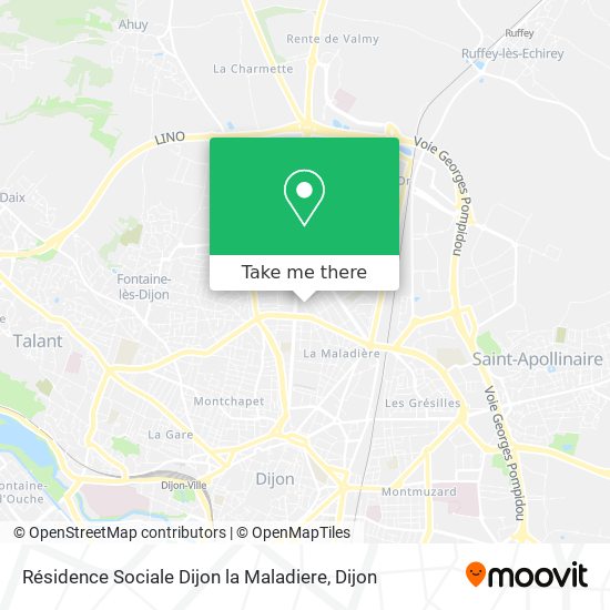 Résidence Sociale Dijon la Maladiere map