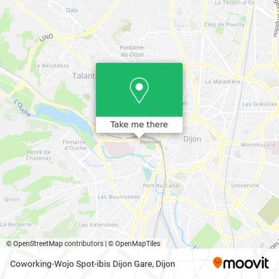 Coworking-Wojo Spot-ibis Dijon Gare map