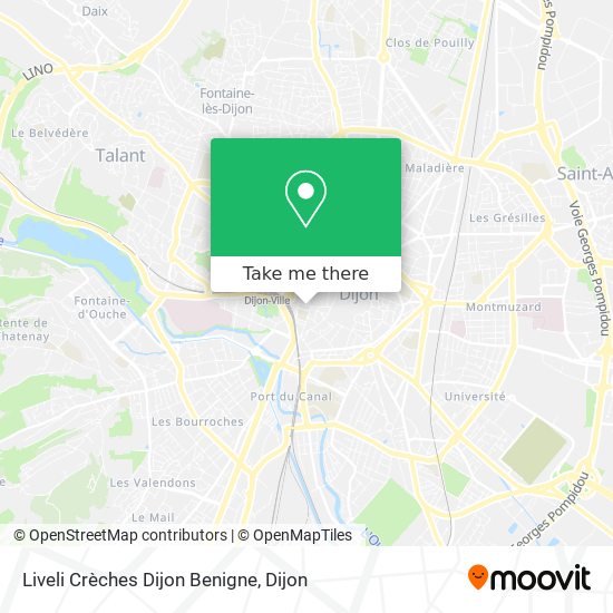 Liveli Crèches Dijon Benigne map
