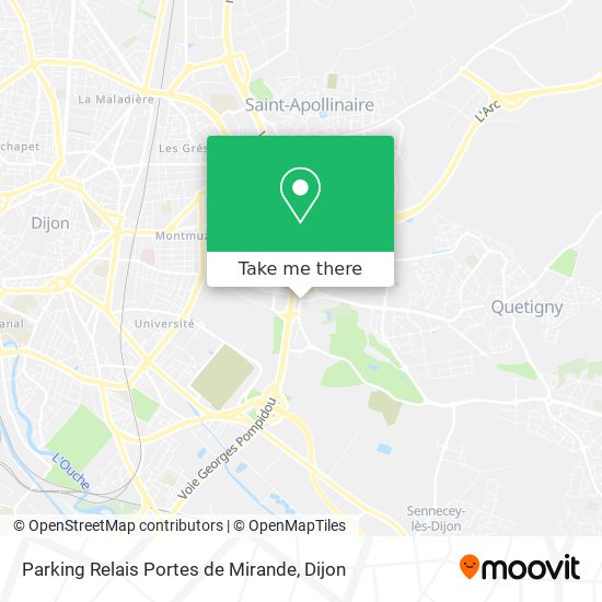 Mapa Parking Relais Portes de Mirande