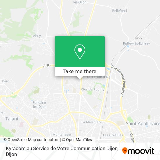 Kyracom au Service de Votre Communication Dijon map