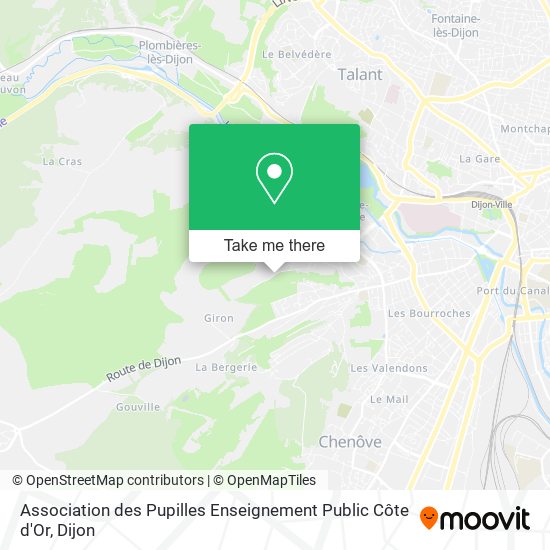 Association des Pupilles Enseignement Public Côte d'Or map