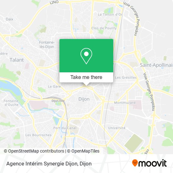 Mapa Agence Intérim Synergie Dijon