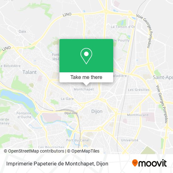 Imprimerie Papeterie de Montchapet map
