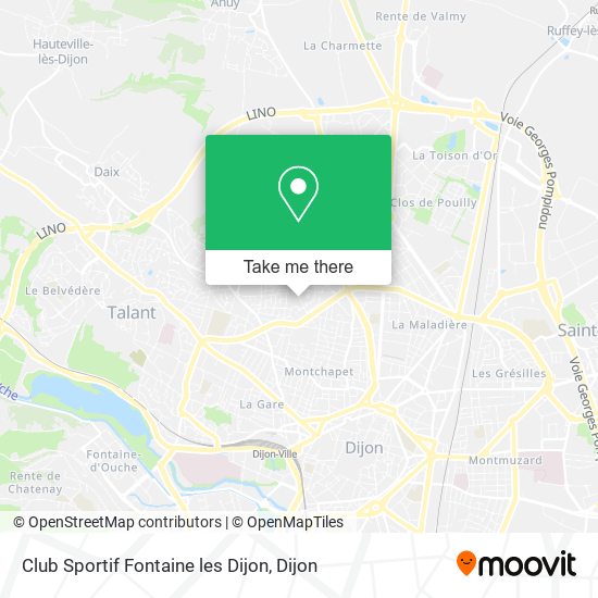 Mapa Club Sportif Fontaine les Dijon