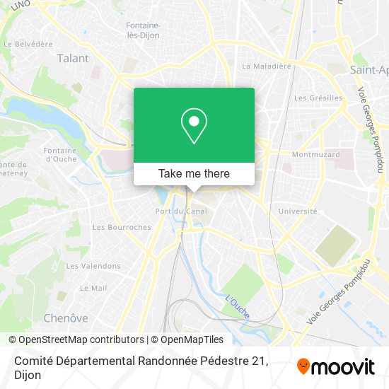 Comité Départemental Randonnée Pédestre 21 map