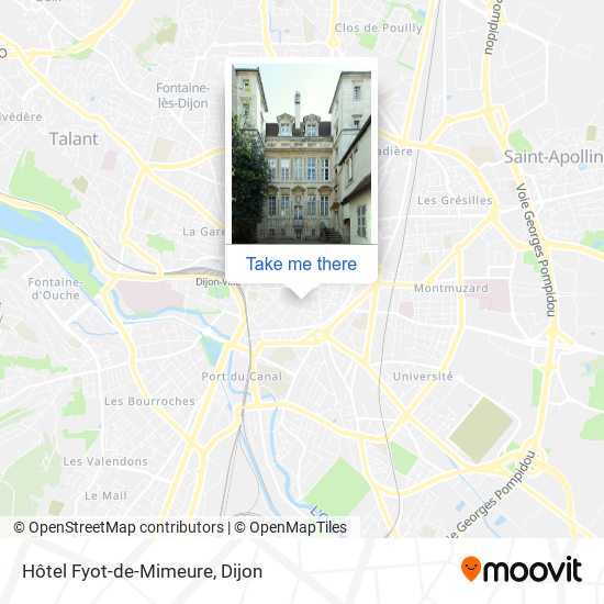 Mapa Hôtel Fyot-de-Mimeure