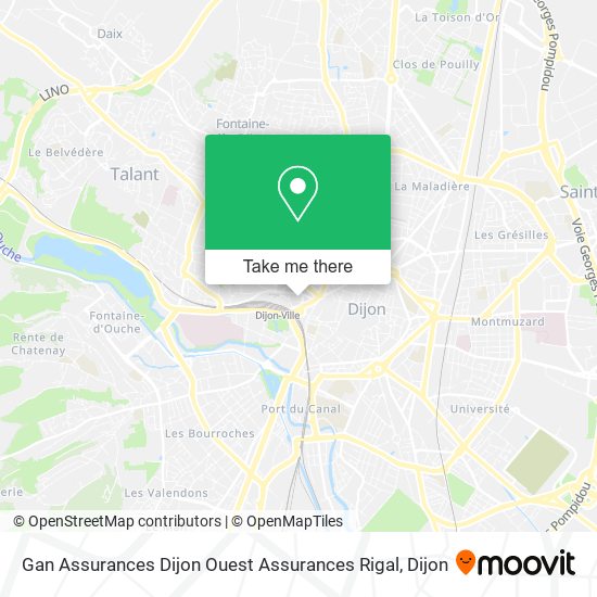 Mapa Gan Assurances Dijon Ouest Assurances Rigal