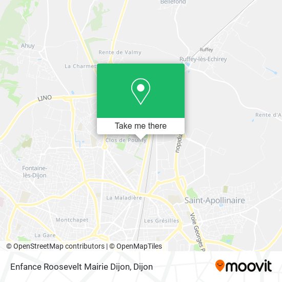 Enfance Roosevelt Mairie Dijon map