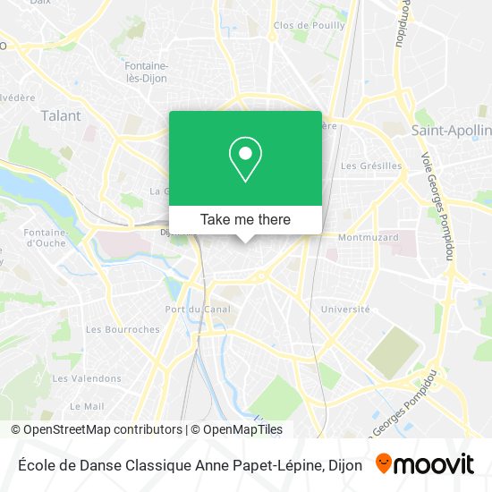 Mapa École de Danse Classique Anne Papet-Lépine