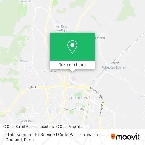 Etablissement Et Service D'Aide Par le Travail le Goeland map