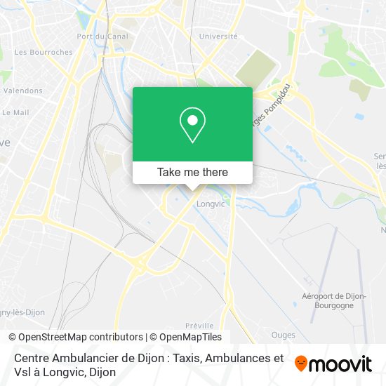 Centre Ambulancier de Dijon : Taxis, Ambulances et Vsl à Longvic map
