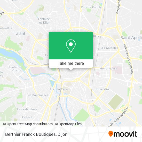 Berthier Franck Boutiques map