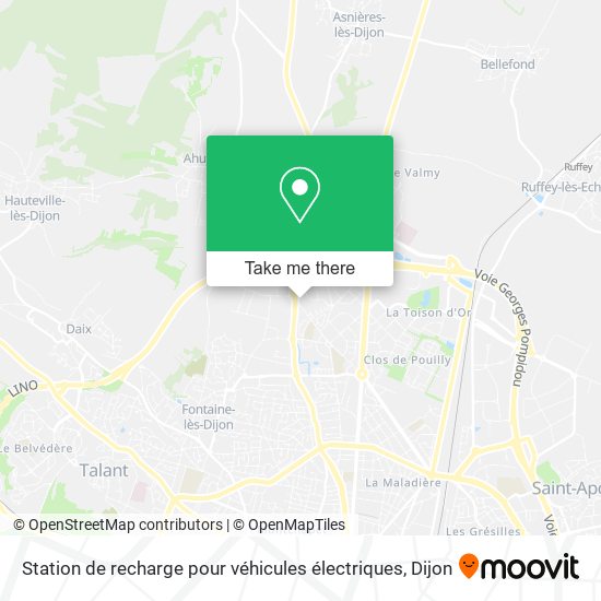 Station de recharge pour véhicules électriques map