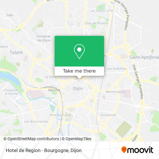 Mapa Hotel de Region - Bourgogne