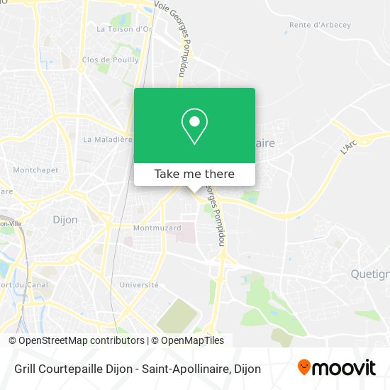 Grill Courtepaille Dijon - Saint-Apollinaire map