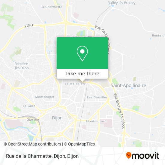 Rue de la Charmette, Dijon map