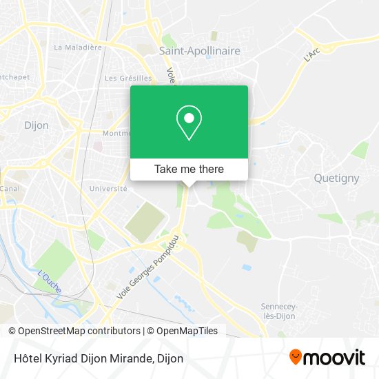 Hôtel Kyriad Dijon Mirande map