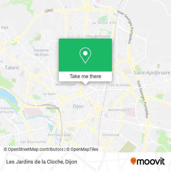 Les Jardins de la Cloche map