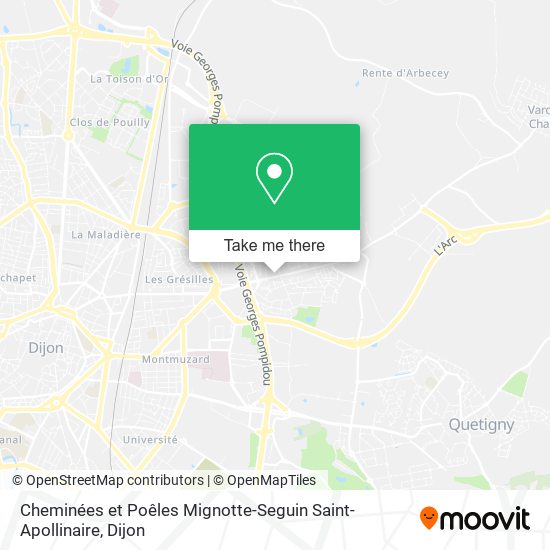 Cheminées et Poêles Mignotte-Seguin Saint-Apollinaire map