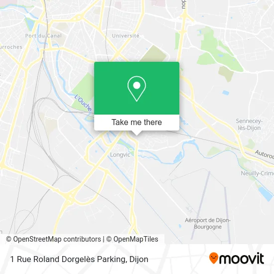 1 Rue Roland Dorgelès Parking map