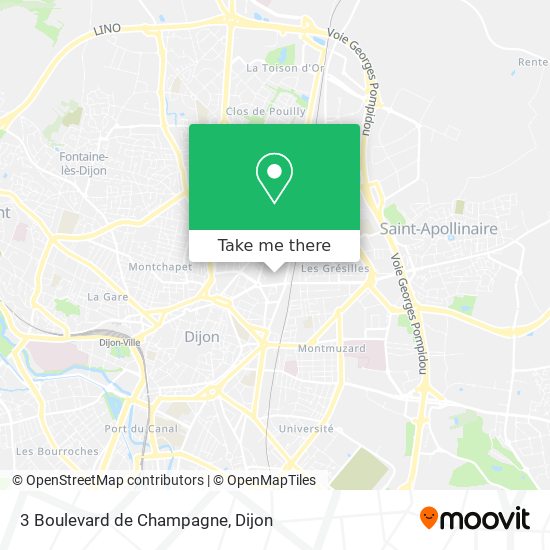 Mapa 3 Boulevard de Champagne