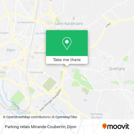 Parking relais Mirande-Coubertin map