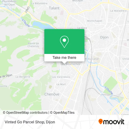Vinted Go Parcel Shop map