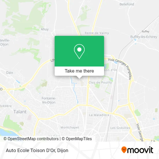 Auto Ecole Toison D'Or map