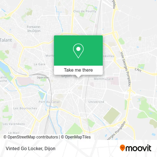 Vinted Go Locker map