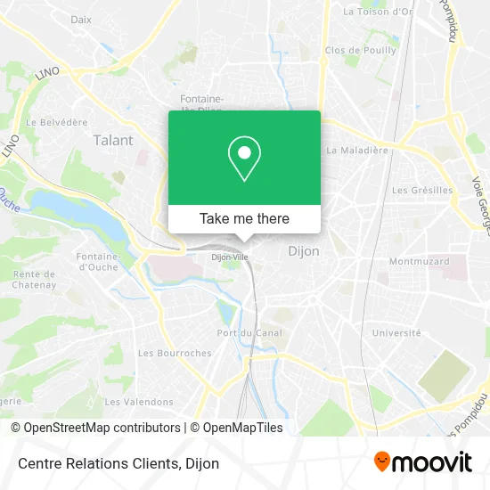 Centre Relations Clients map