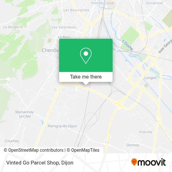 Vinted Go Parcel Shop map