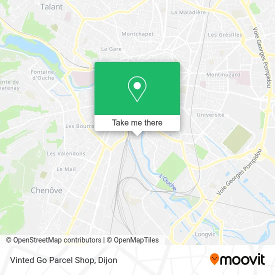 Vinted Go Parcel Shop map