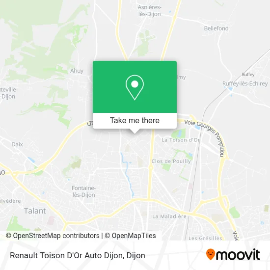 Renault Toison D'Or Auto Dijon map