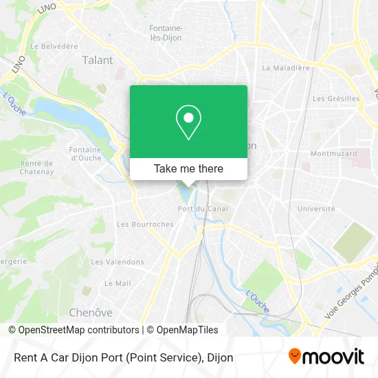 Rent A Car Dijon Port (Point Service) map