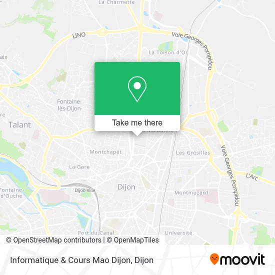 Informatique & Cours Mao Dijon map