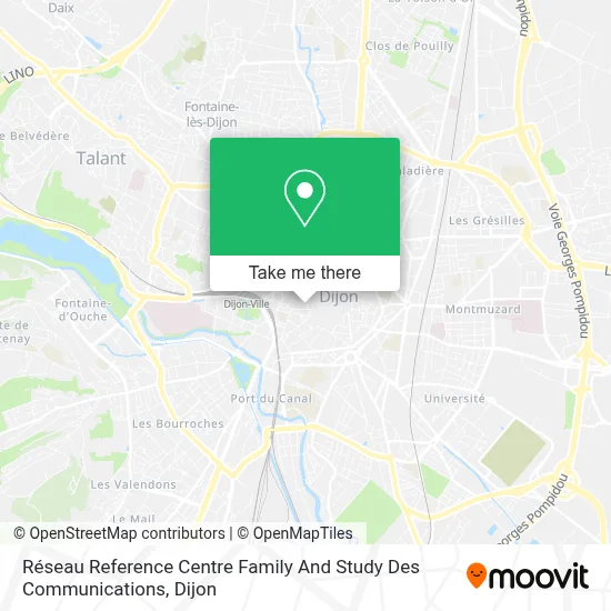 Réseau Reference Centre Family And Study Des Communications map