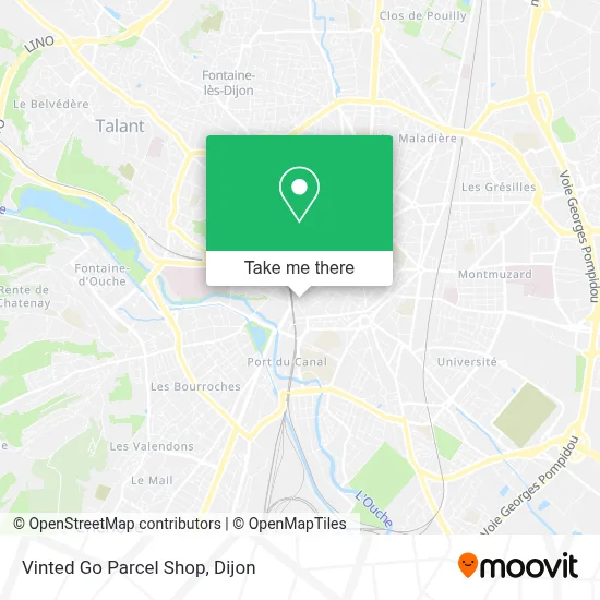 Vinted Go Parcel Shop map
